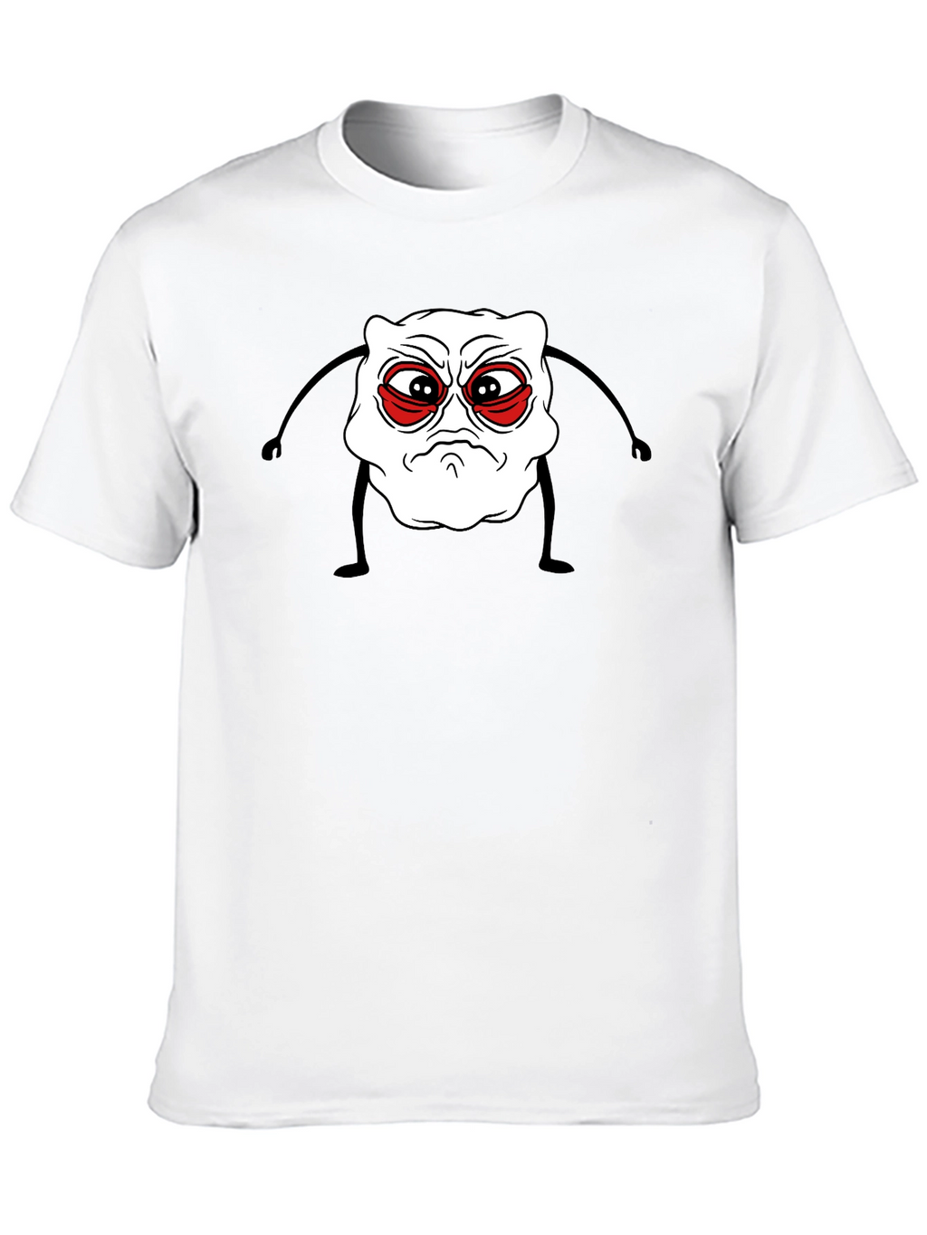 Grumpy Cartoon Character Black Tee