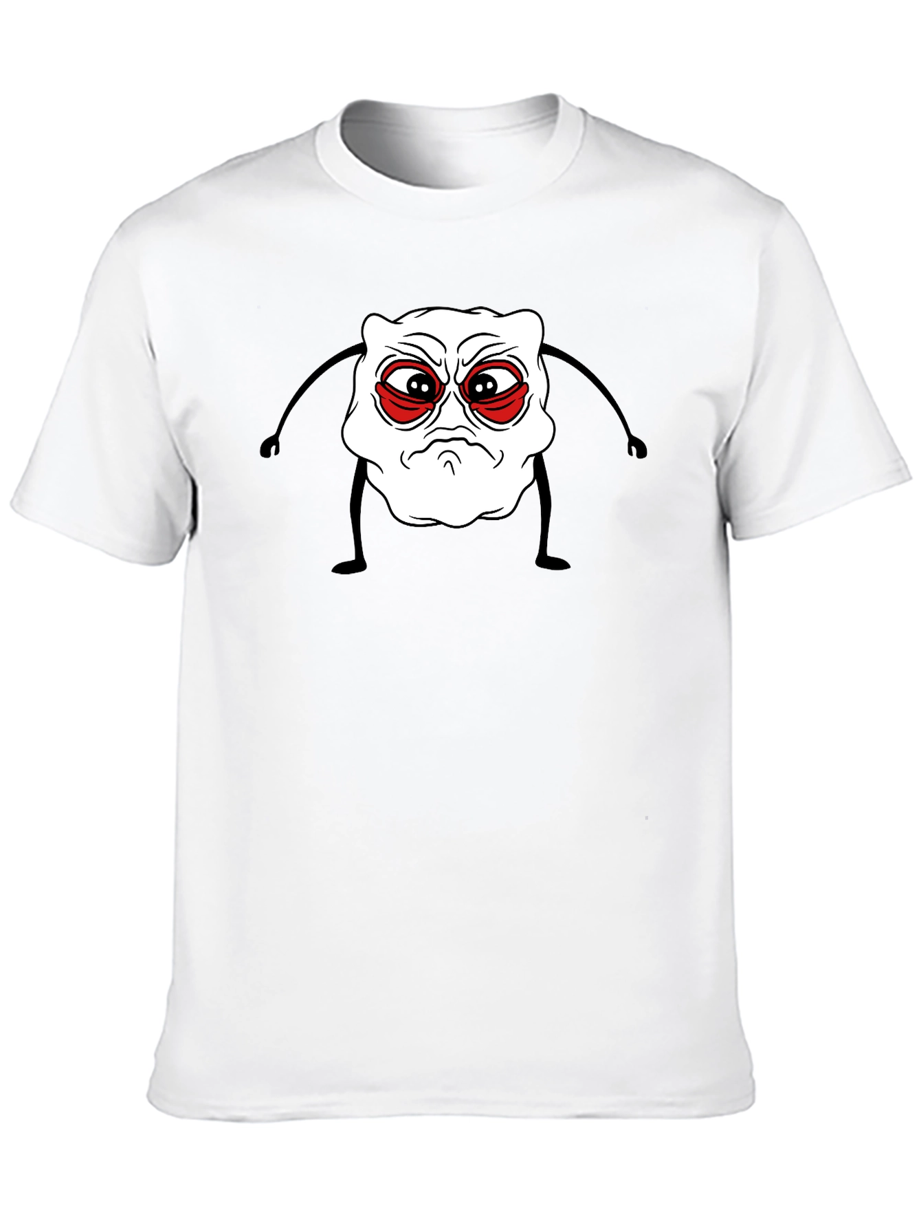 Grumpy Cartoon Character Black Tee