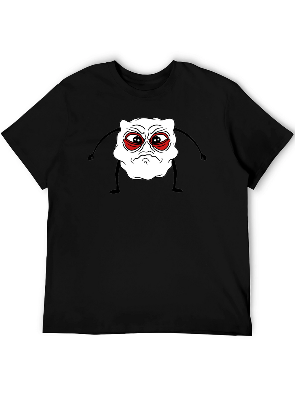 Grumpy Cartoon Character Black Tee