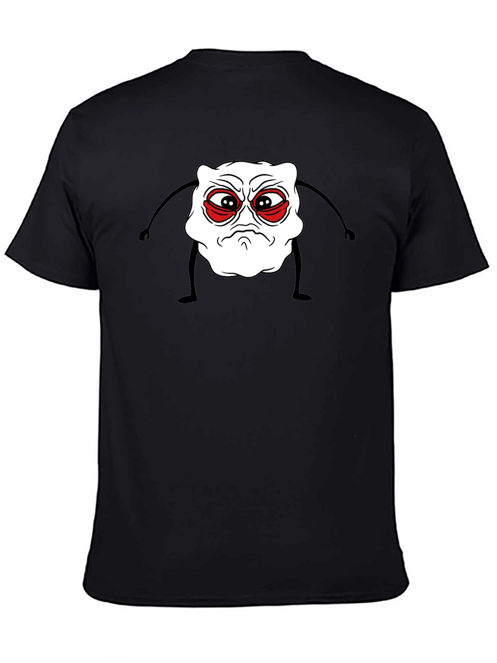 Grumpy Cartoon Character Black Tee
