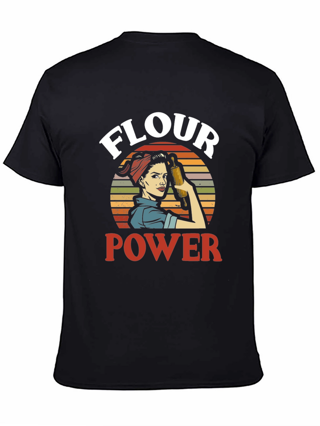 Flour Power Graphic Tee - Retro Baker Design