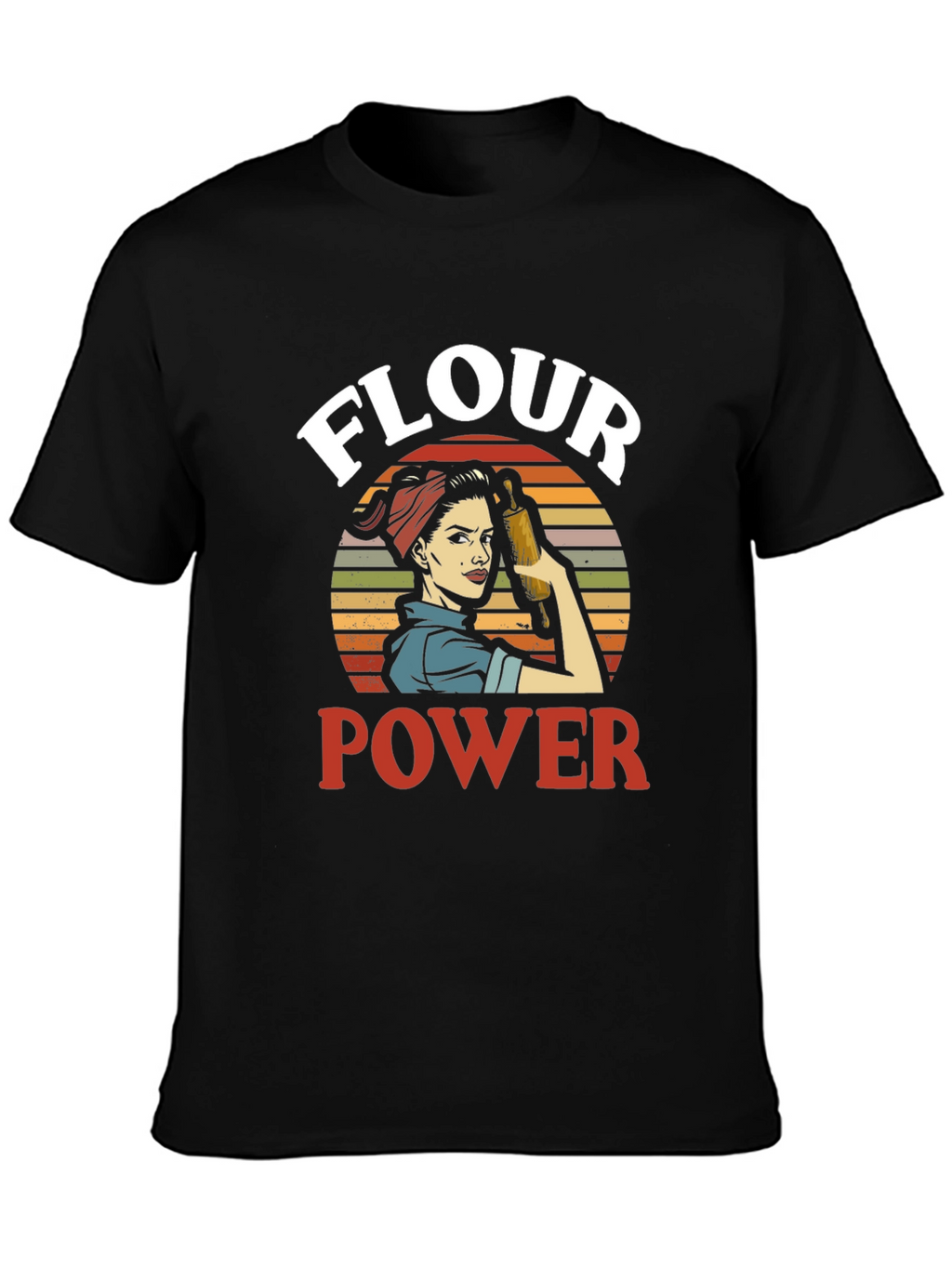 Flour Power Graphic Tee - Retro Baker Design
