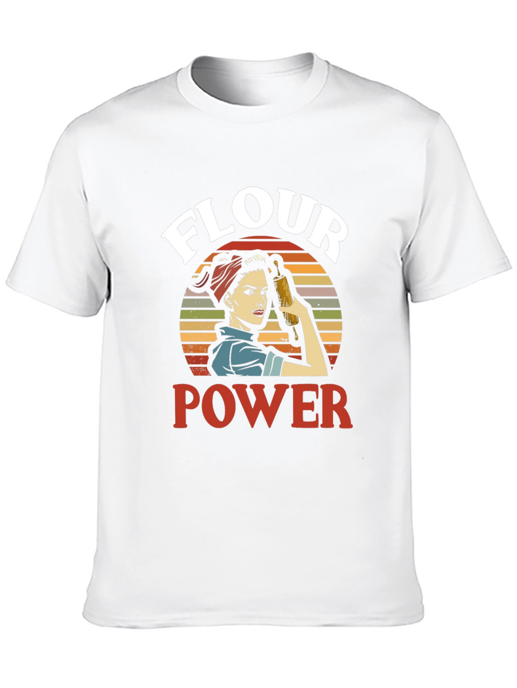 Flour Power Graphic Tee - Retro Baker Design
