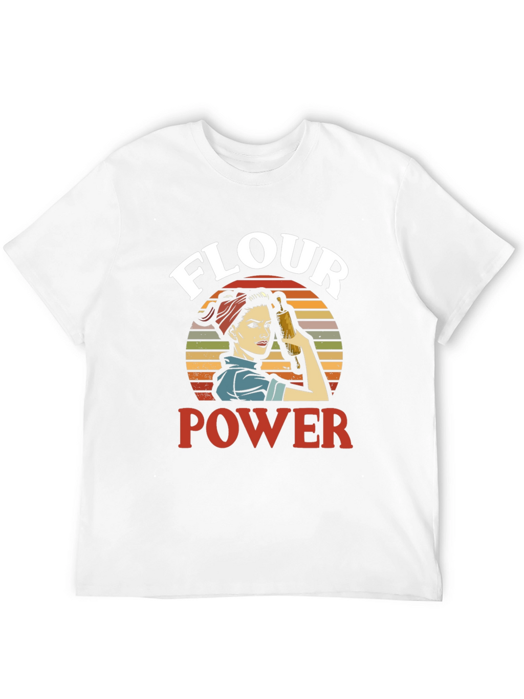 Flour Power Graphic Tee - Retro Baker Design