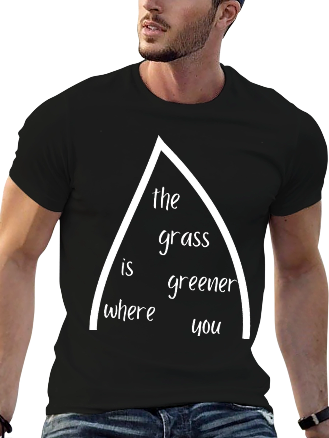 The Grass Is Greener T-Shirt - Unique Graphic Tee