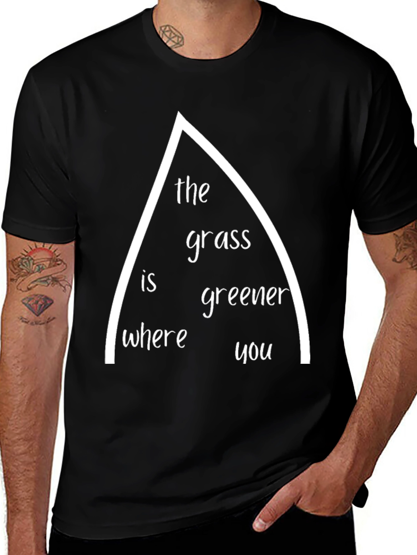 The Grass Is Greener T-Shirt - Unique Graphic Tee