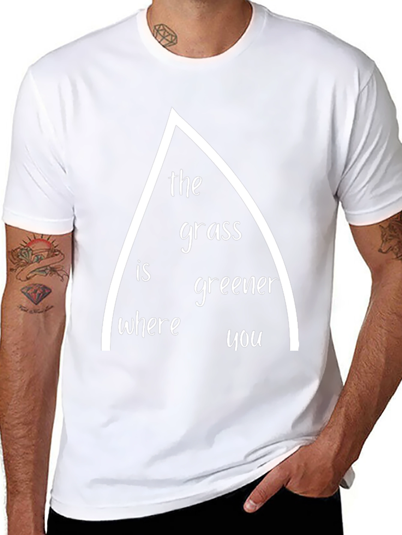The Grass Is Greener T-Shirt - Unique Graphic Tee