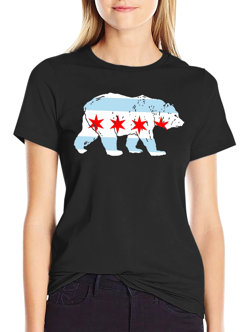 Chicago Flag Bear T-Shirt
