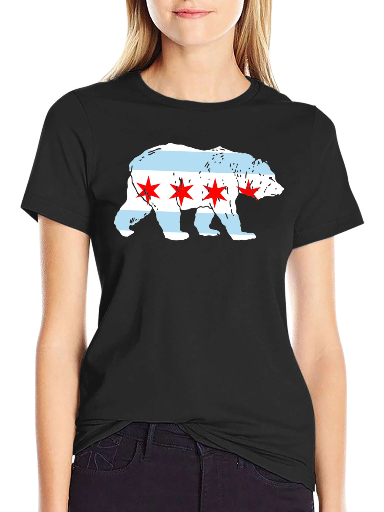 Chicago Flag Bear T-Shirt