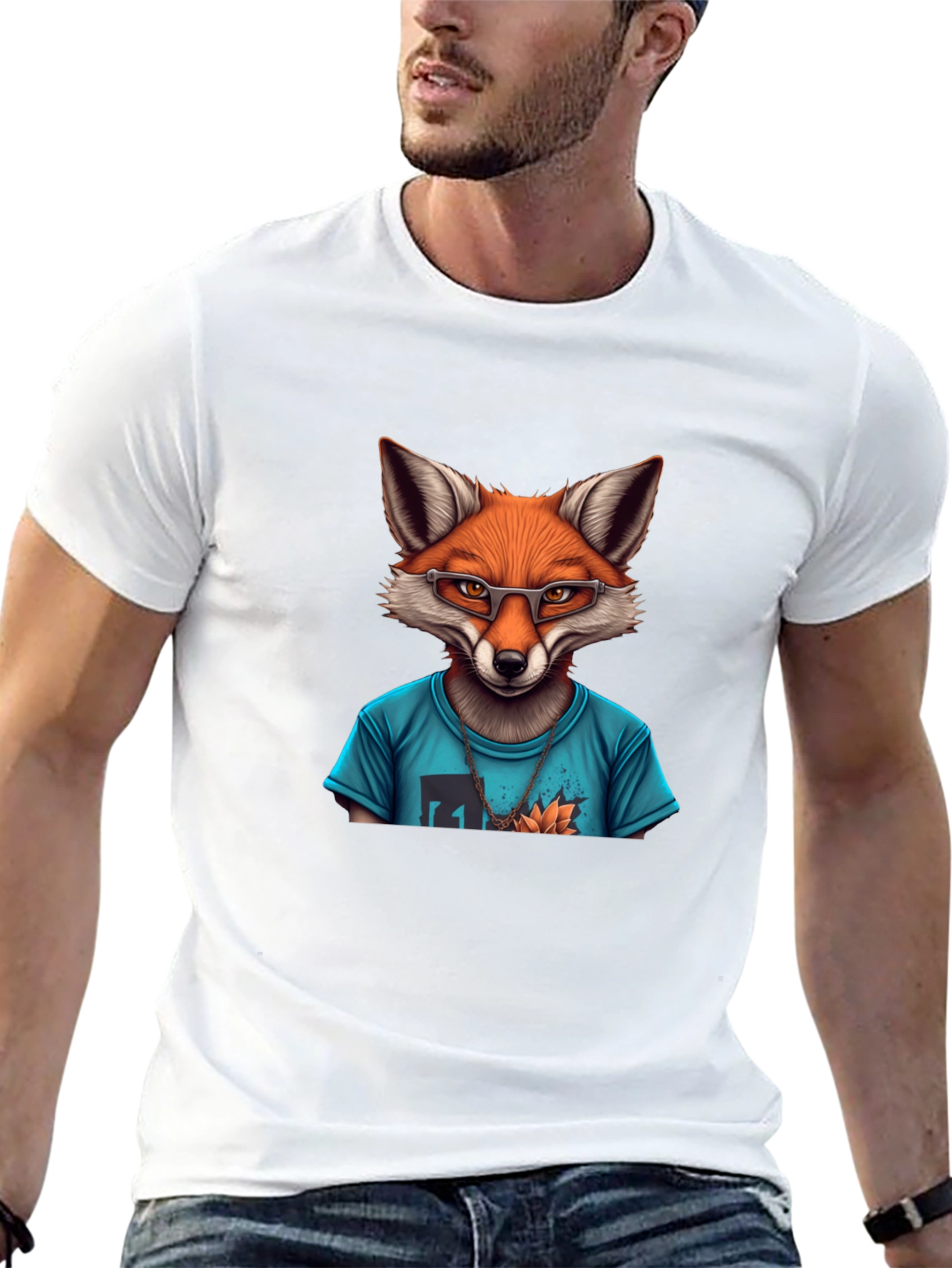 Fox Graphic T-Shirt - Mens Black Tee