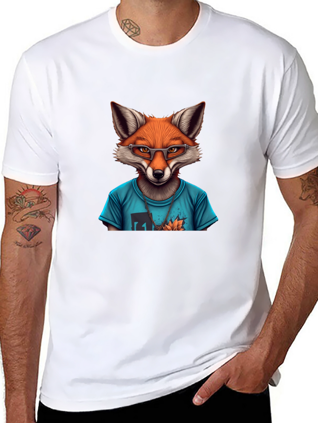 Fox Graphic T-Shirt - Mens Black Tee