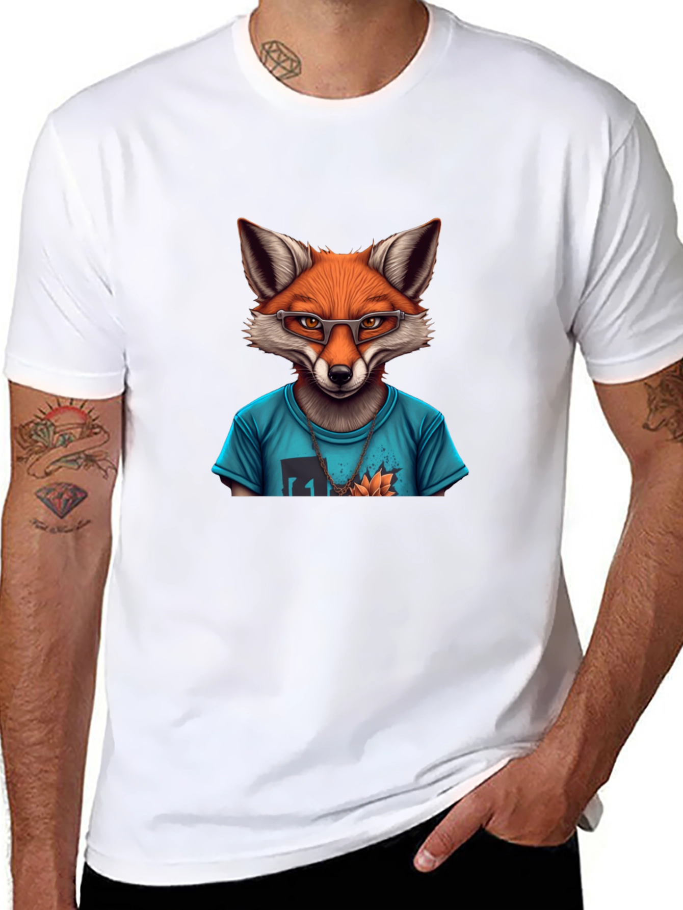 Fox Graphic T-Shirt - Mens Black Tee