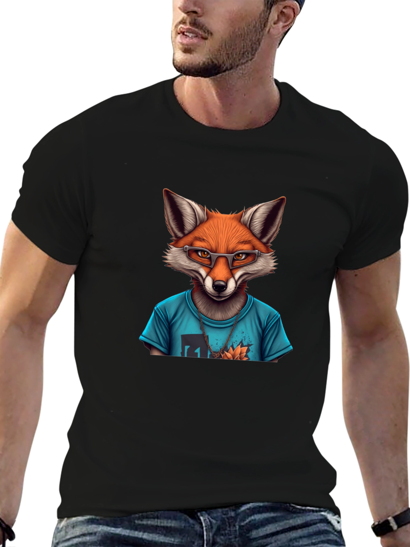 Fox Graphic T-Shirt - Mens Black Tee