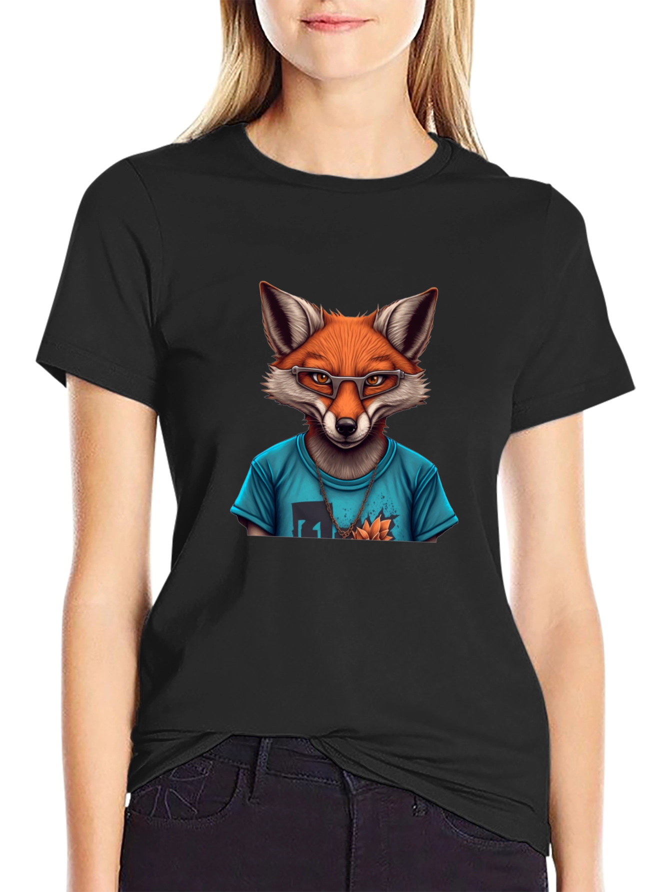Fox Graphic T-Shirt - Mens Black Tee