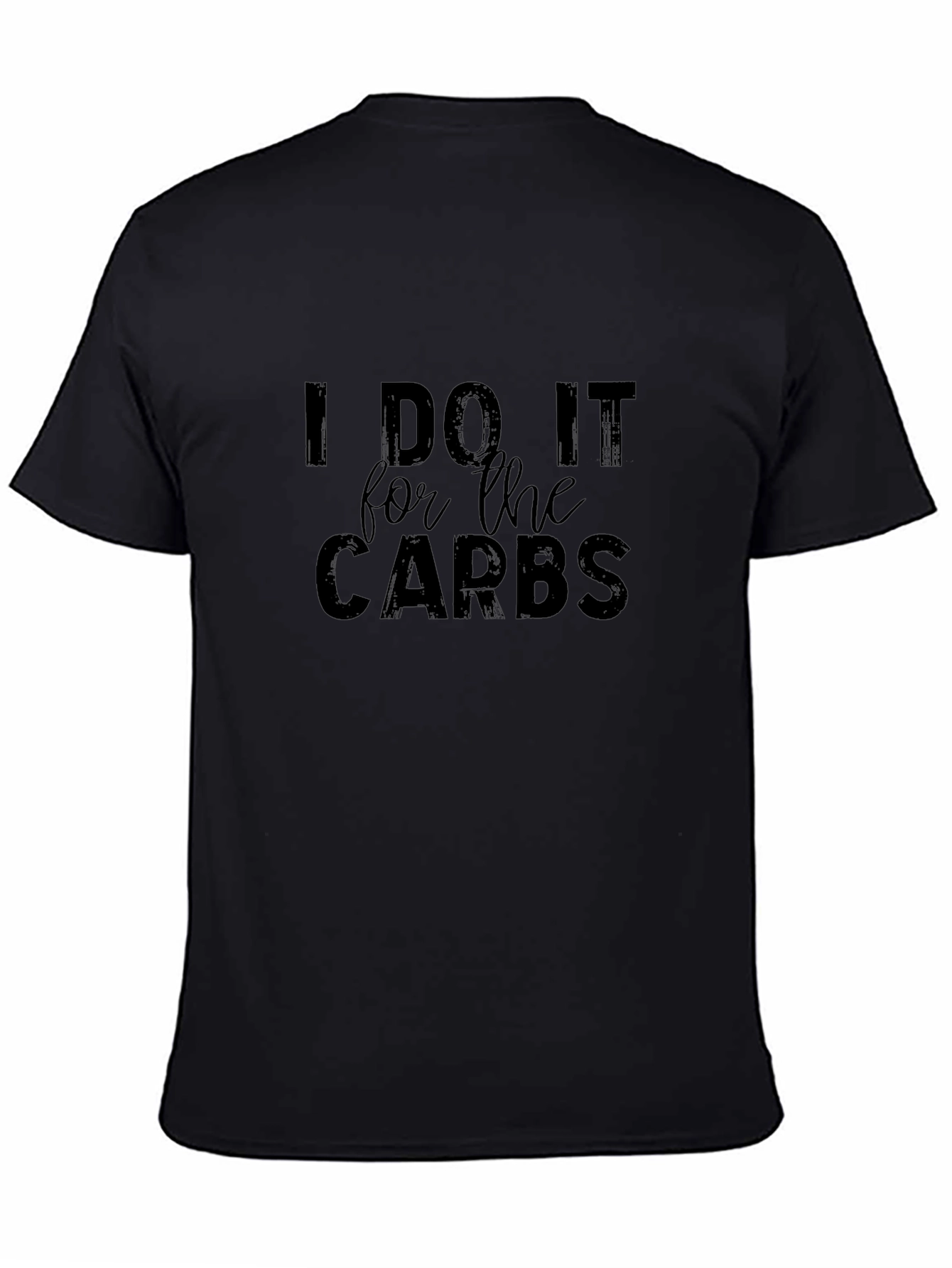 I Do It For The Carbs Graphic Tee - Black