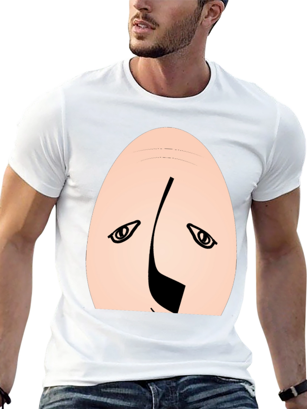 Funny Upside Down Face Graphic Tee