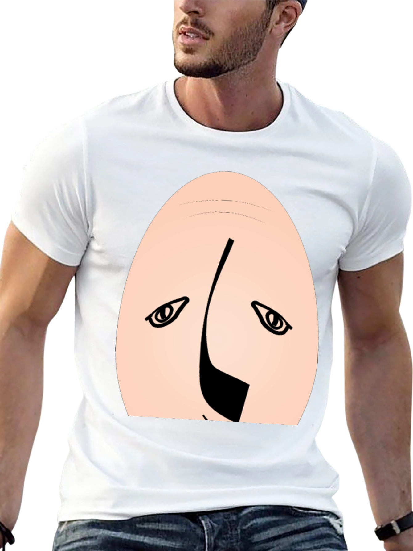 Funny Upside Down Face Graphic Tee