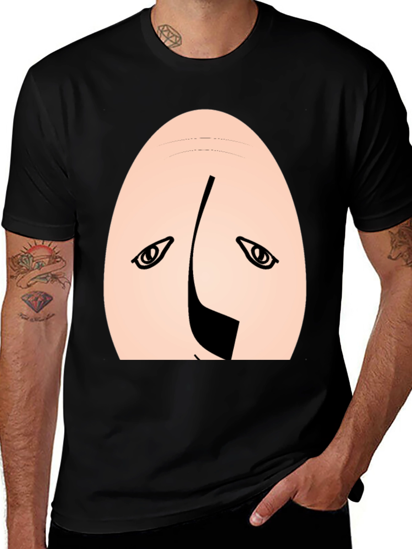 Funny Upside Down Face Graphic Tee