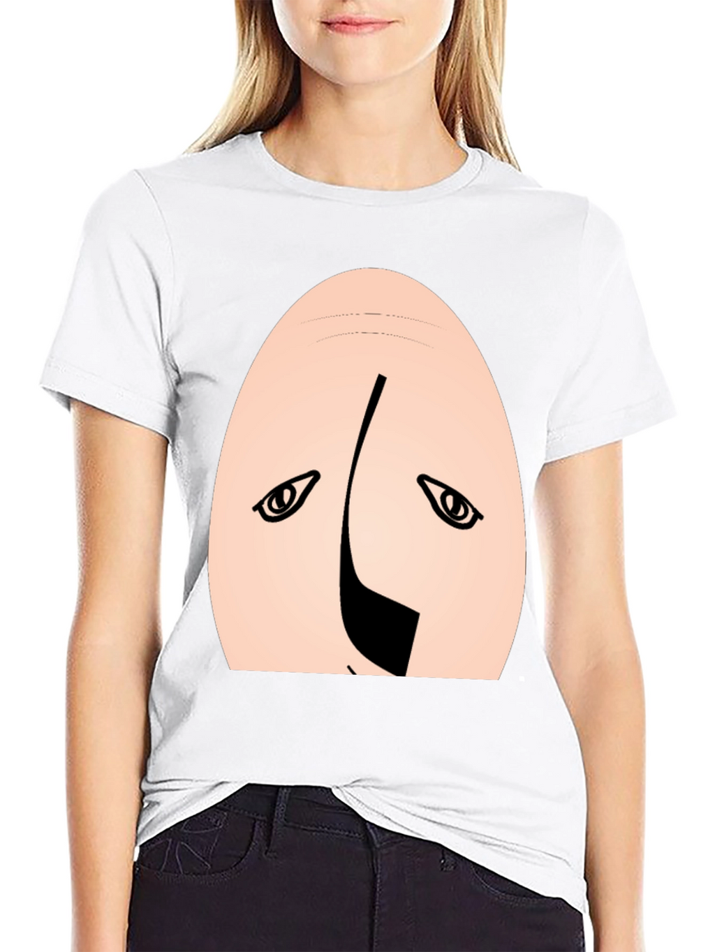 Funny Upside Down Face Graphic Tee