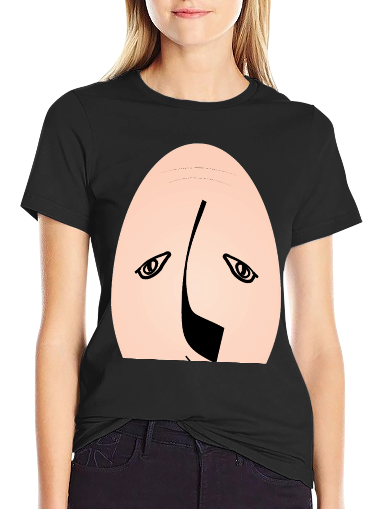 Funny Upside Down Face Graphic Tee