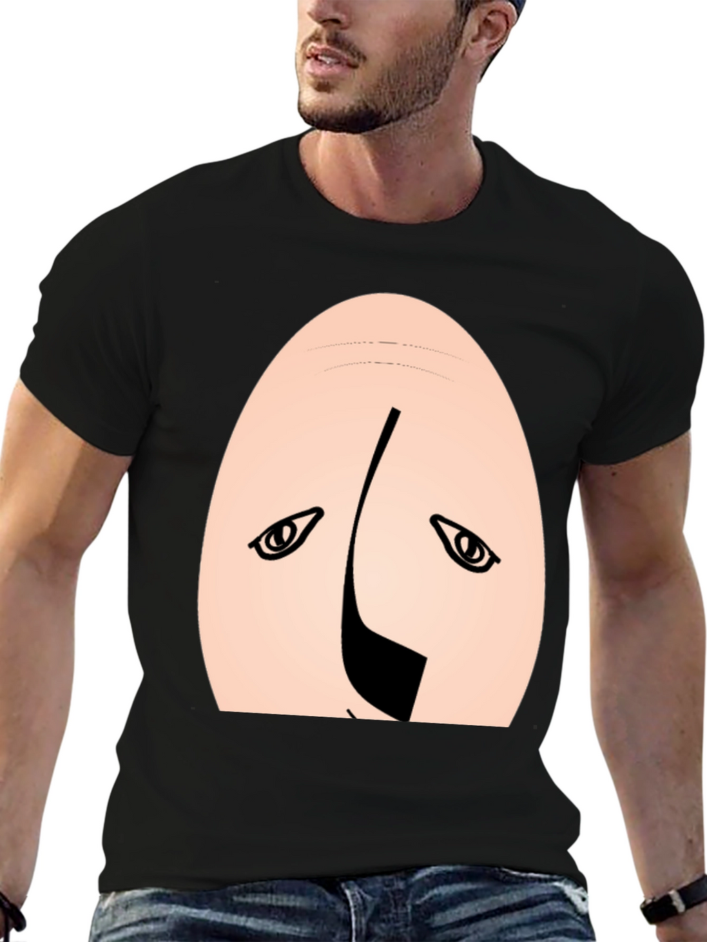 Funny Upside Down Face Graphic Tee