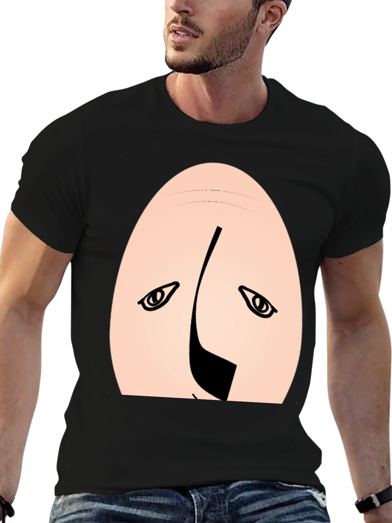 Funny Upside Down Face Graphic Tee
