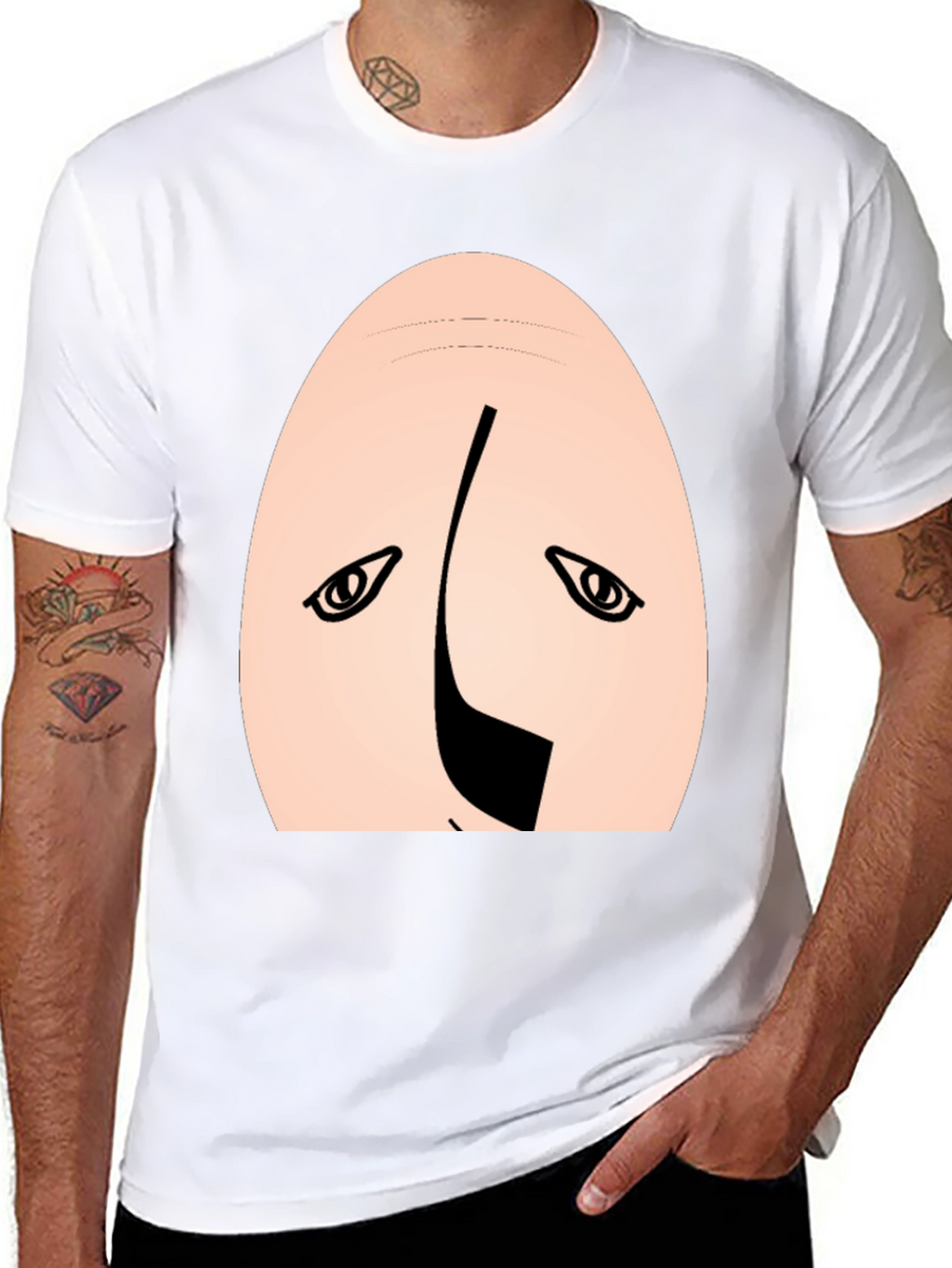 Funny Upside Down Face Graphic Tee