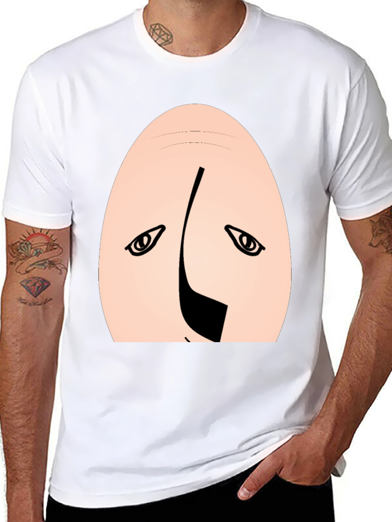 Funny Upside Down Face Graphic Tee