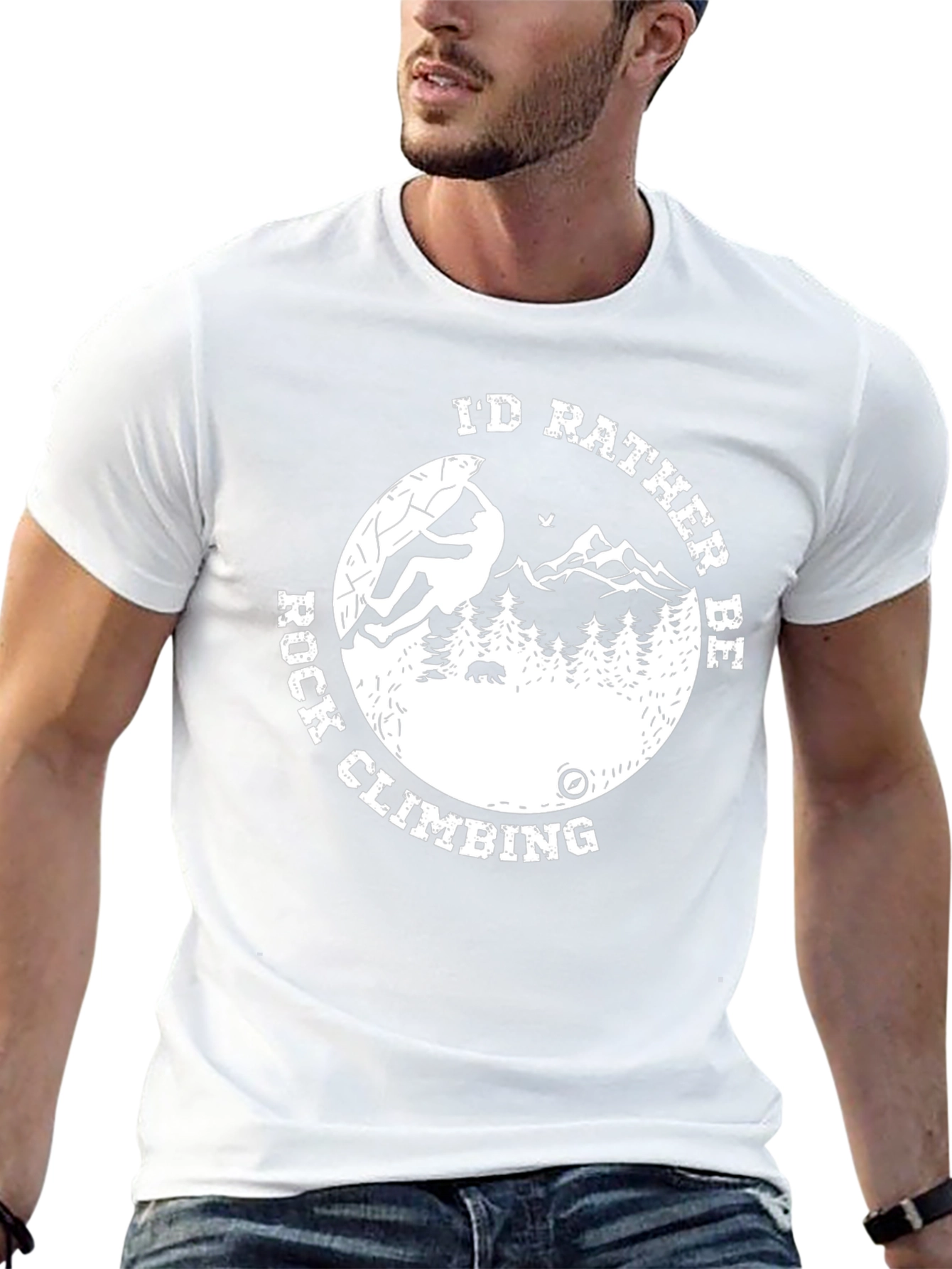 Rock Climbing T-Shirt - Id Rather Be Rock Climbing Tee