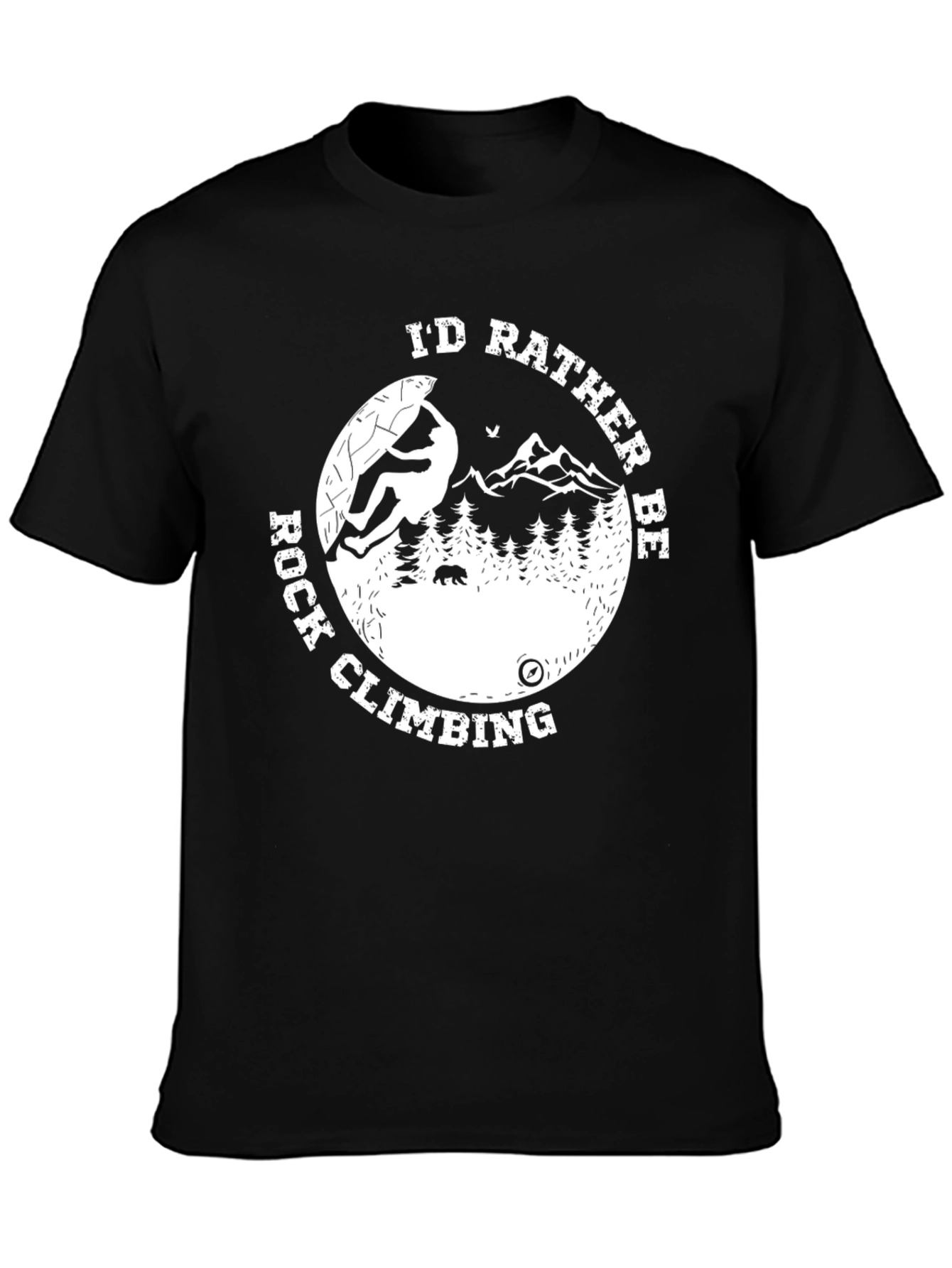 Rock Climbing T-Shirt - Id Rather Be Rock Climbing Tee