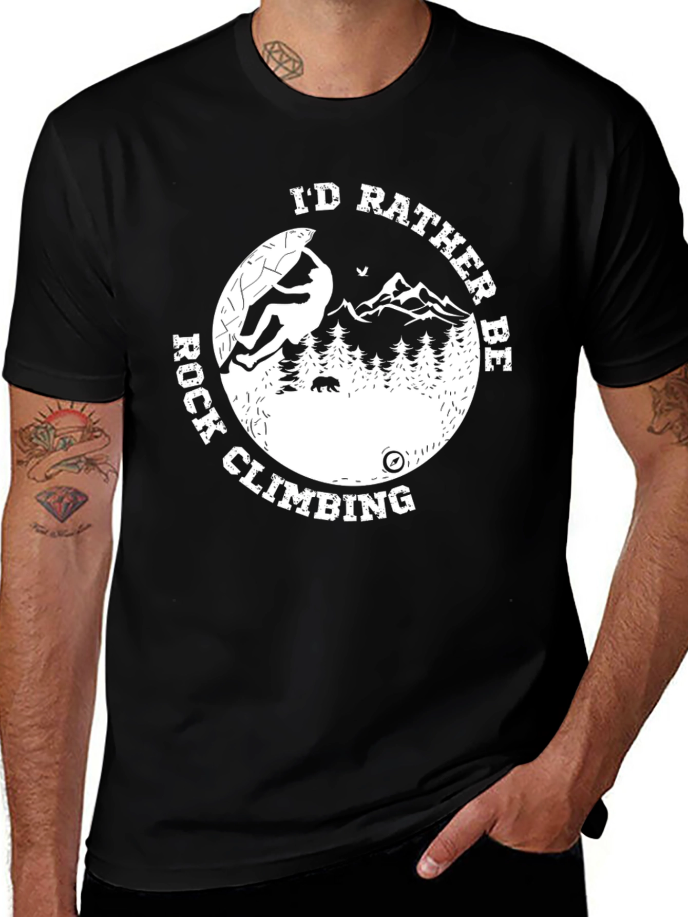 Rock Climbing T-Shirt - Id Rather Be Rock Climbing Tee