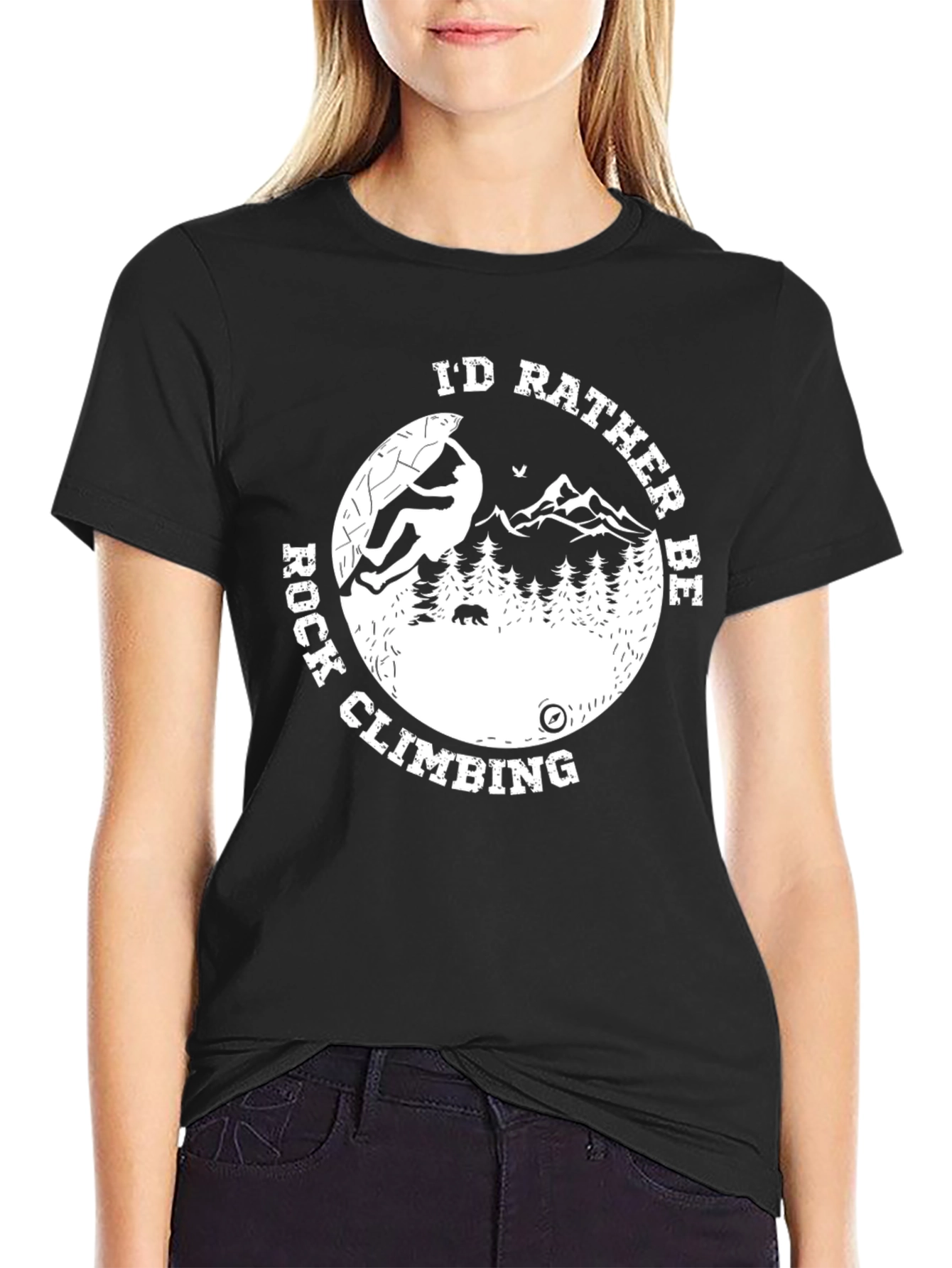 Rock Climbing T-Shirt - Id Rather Be Rock Climbing Tee