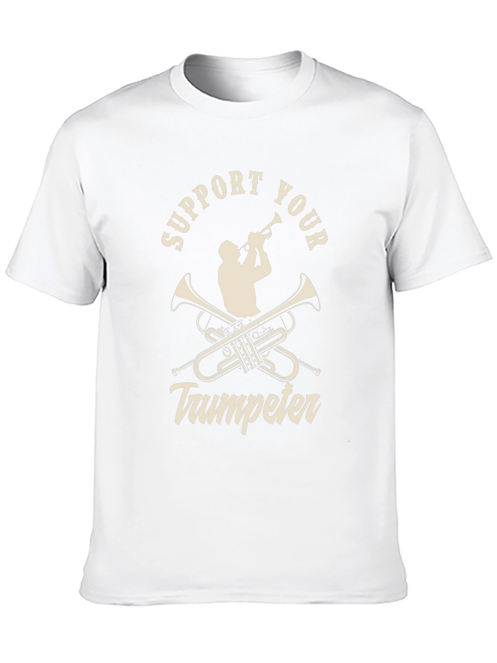 Support Your Trumpeter Black Graphic Tee