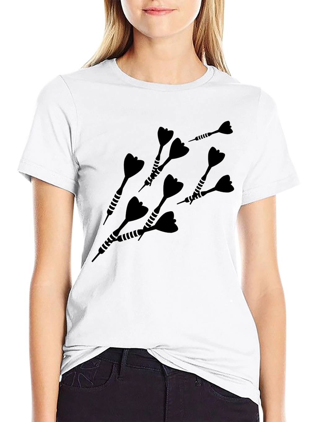 Dart Graphic Tee - Black Casual T-Shirt