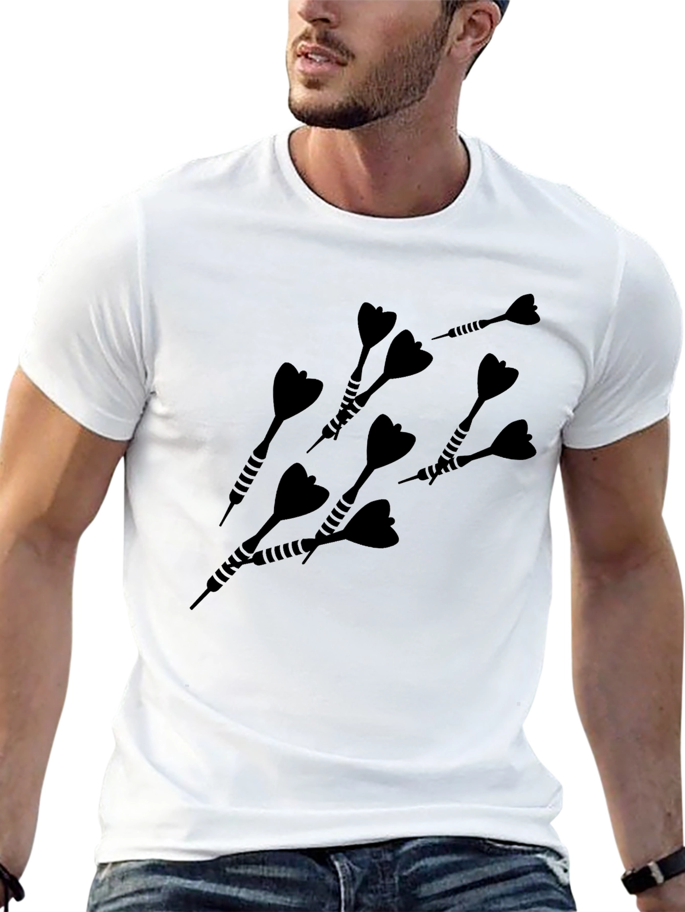 Dart Graphic Tee - Black Casual T-Shirt