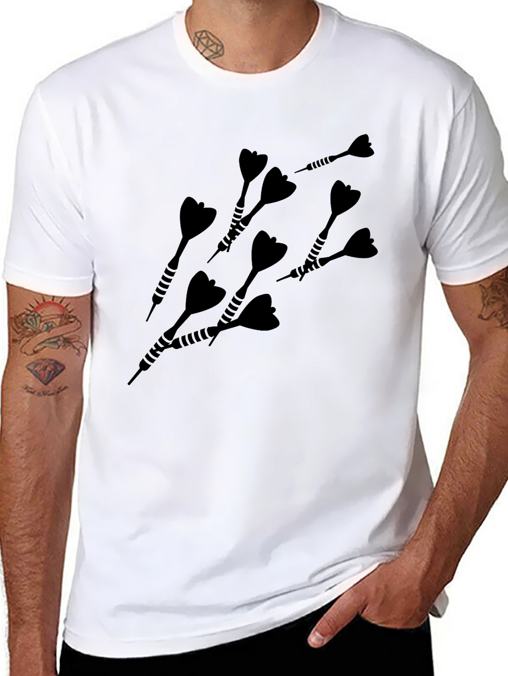 Dart Graphic Tee - Black Casual T-Shirt