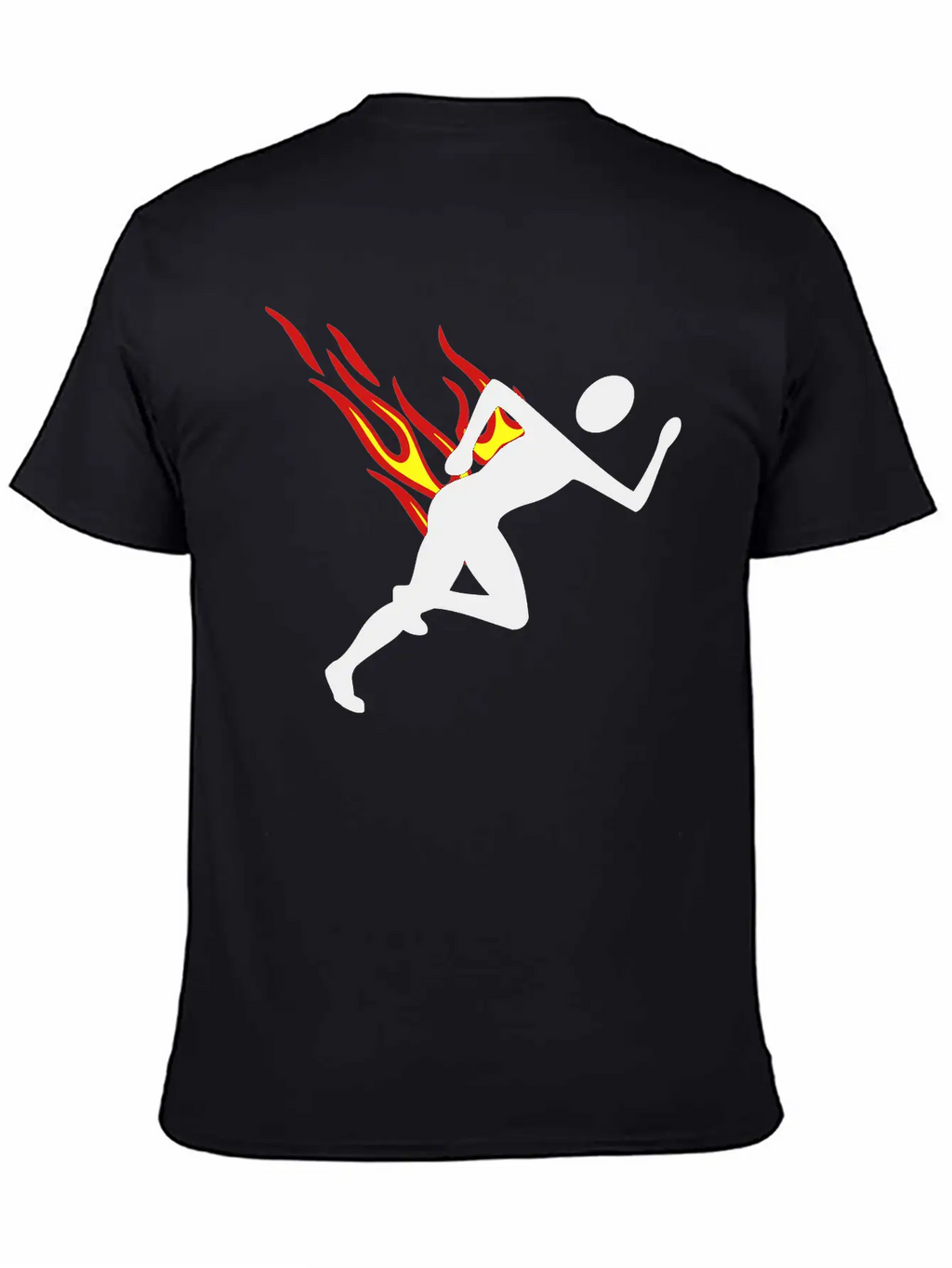 Jogger With Flames Essential Cotton Tee For Daily Outfits – Unisex Style