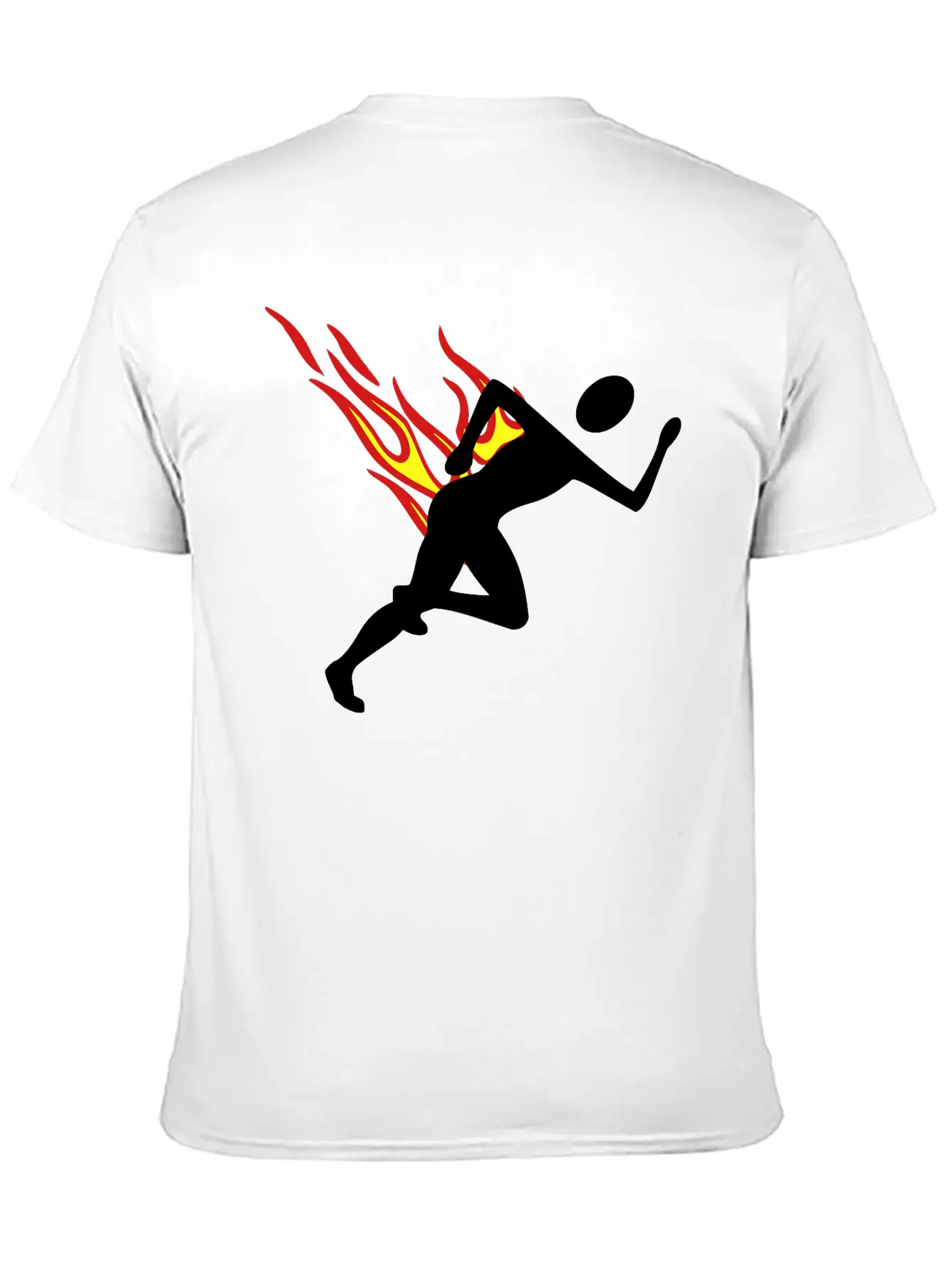 Jogger With Flames Essential Cotton Tee For Daily Outfits – Unisex Style
