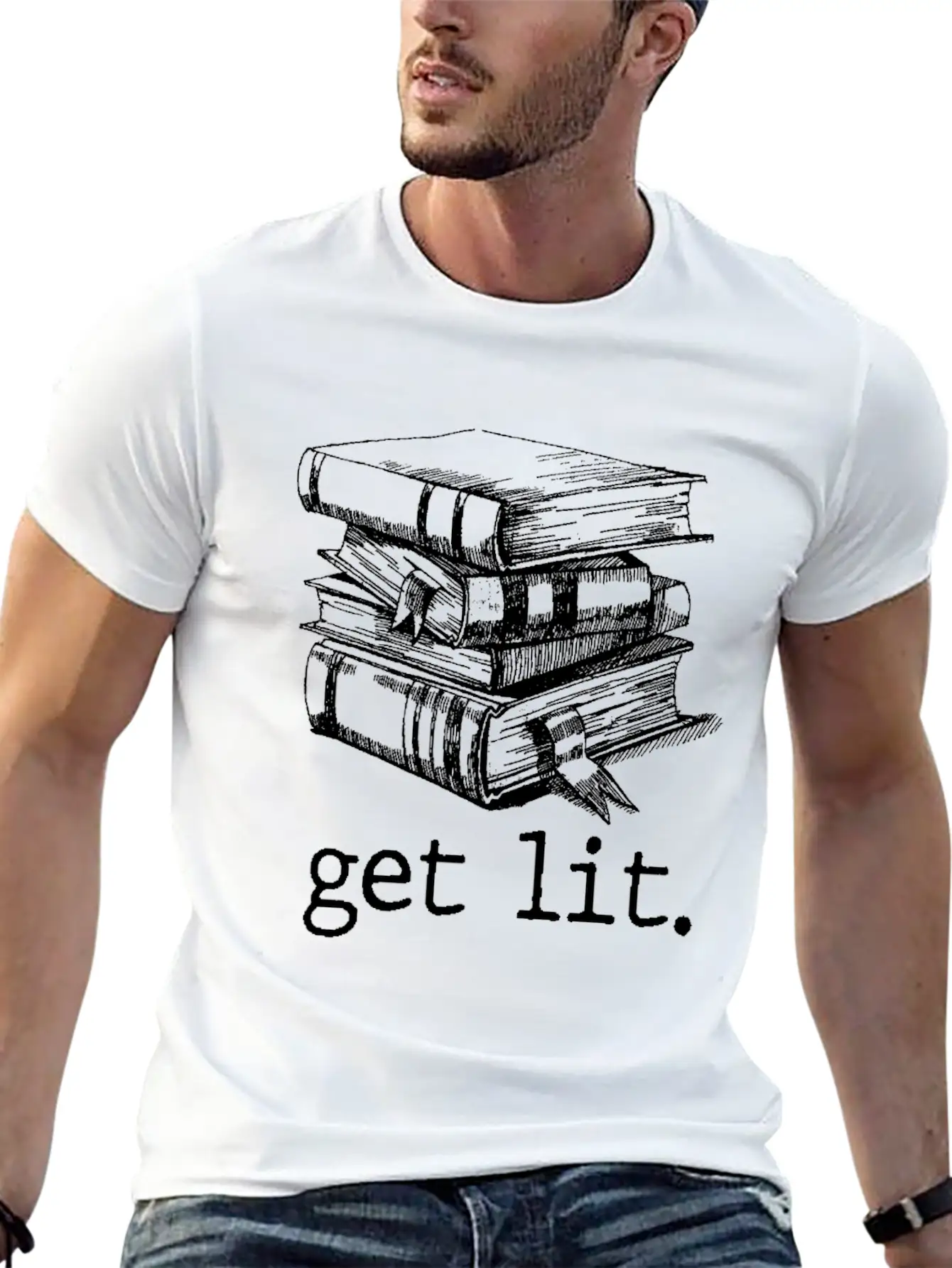 Journalist Autor Writing Get Lit Gift Breathable Soft Cotton T-Shirt – Timeless Casual Look