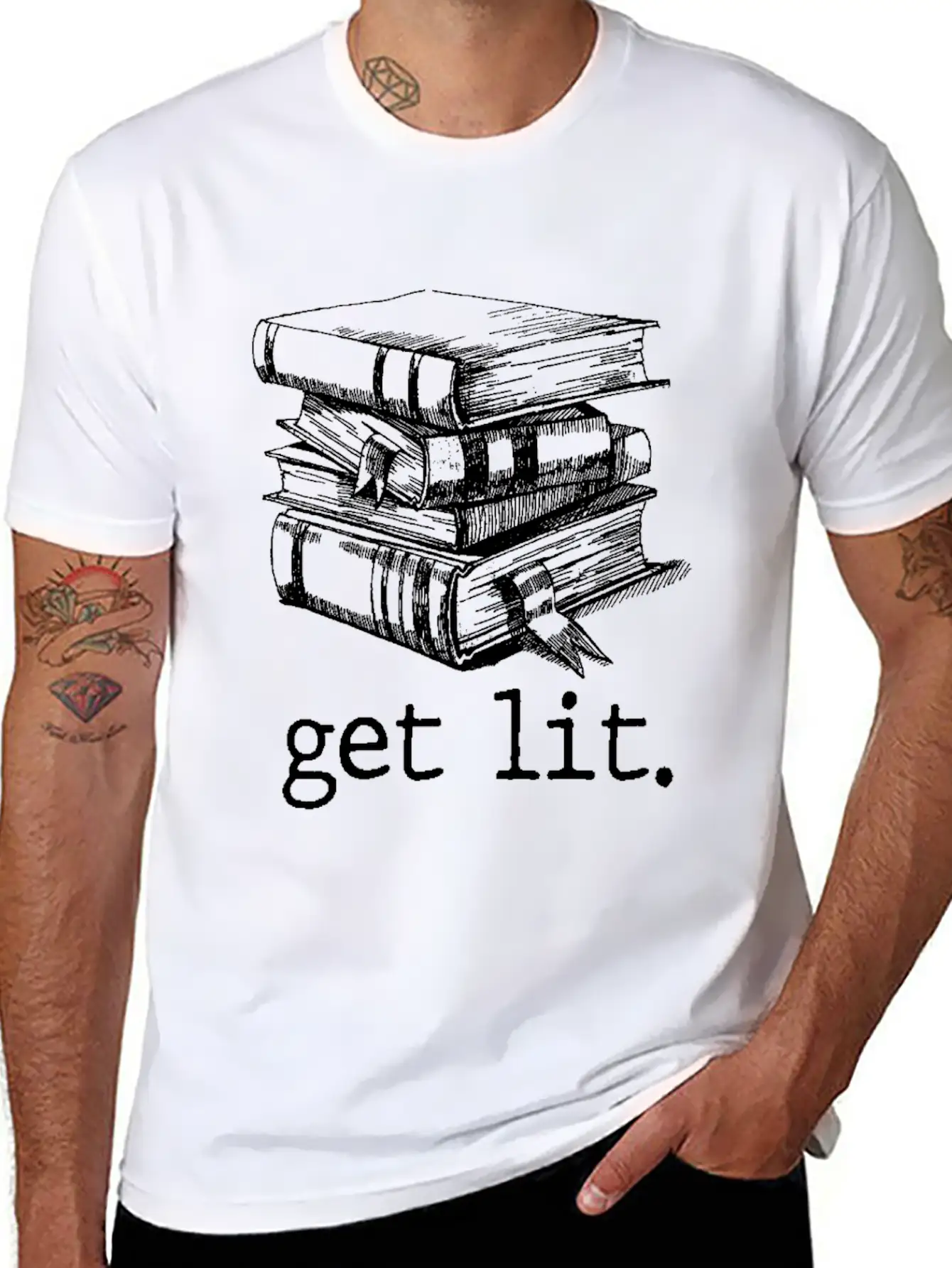 Journalist Autor Writing Get Lit Gift Breathable Soft Cotton T-Shirt – Timeless Casual Look
