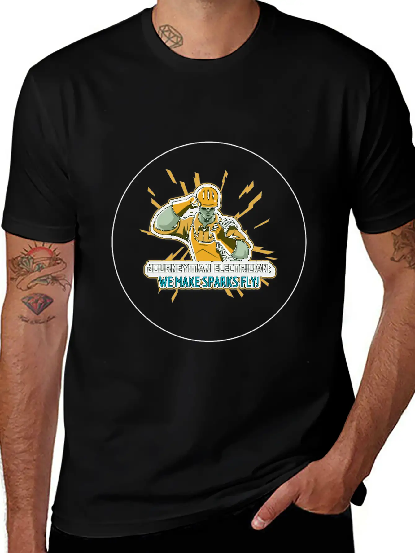 Journeyman Electrician: We Make Sparks Fly! Unisex Casual T-Shirt – Clean Design For Daily Comfort