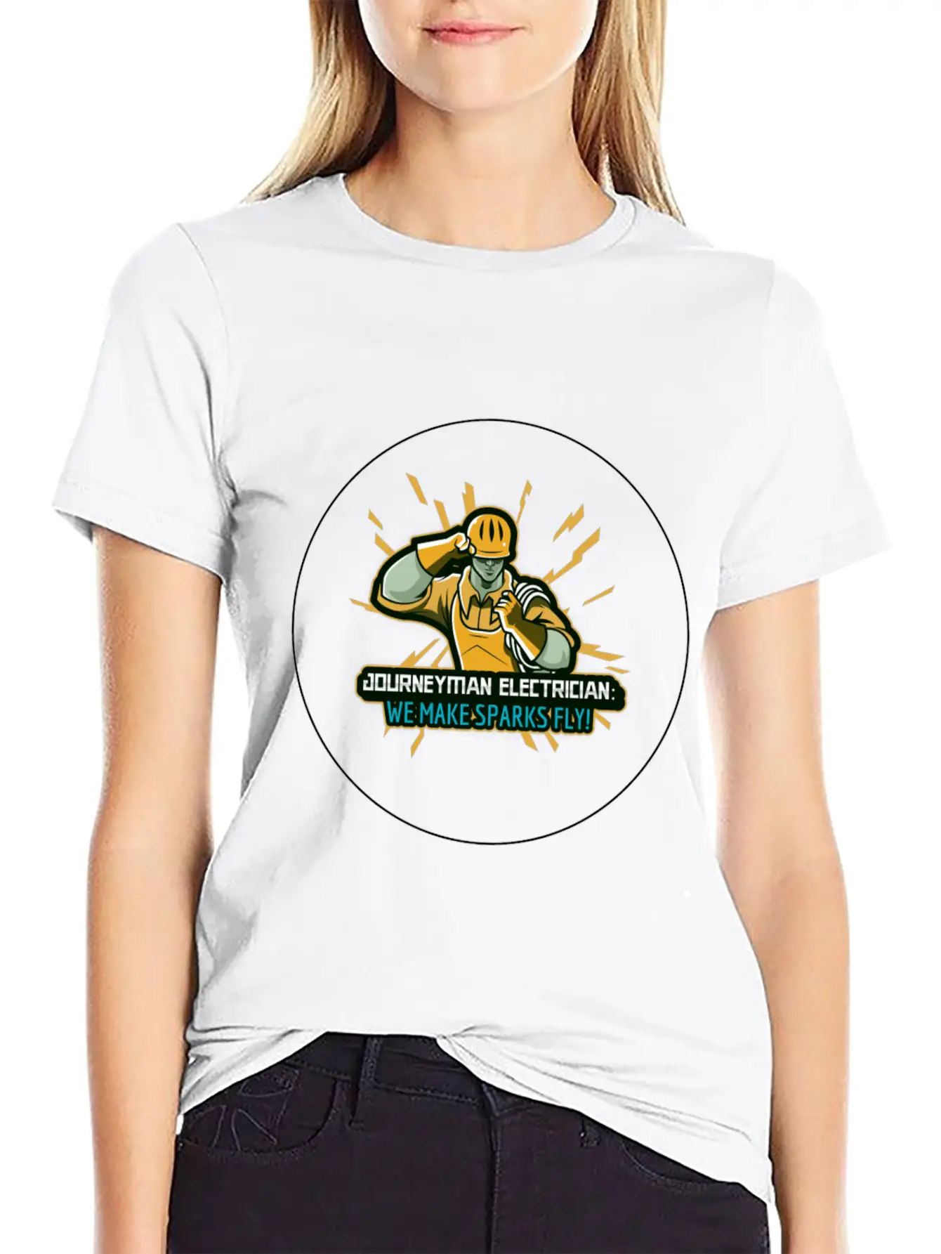 Journeyman Electrician: We Make Sparks Fly! Unisex Casual T-Shirt – Clean Design For Daily Comfort