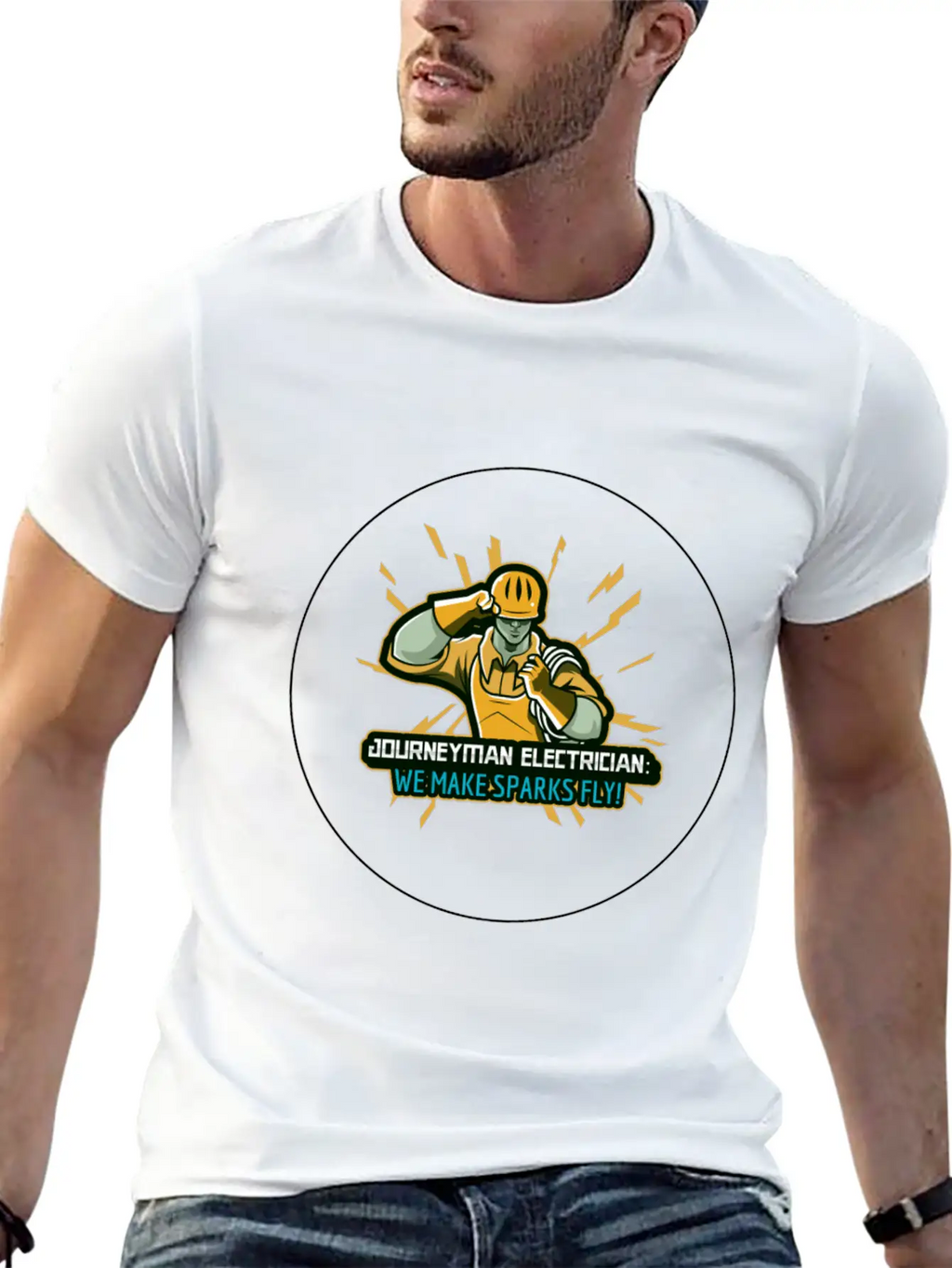 Journeyman Electrician: We Make Sparks Fly! Unisex Casual T-Shirt – Clean Design For Daily Comfort