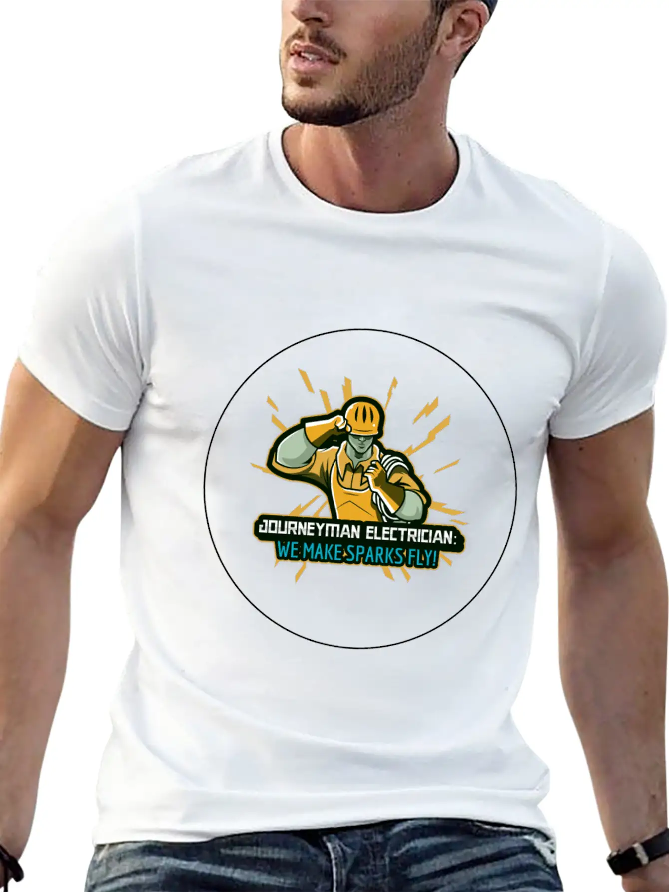 Journeyman Electrician: We Make Sparks Fly! Unisex Casual T-Shirt – Clean Design For Daily Comfort