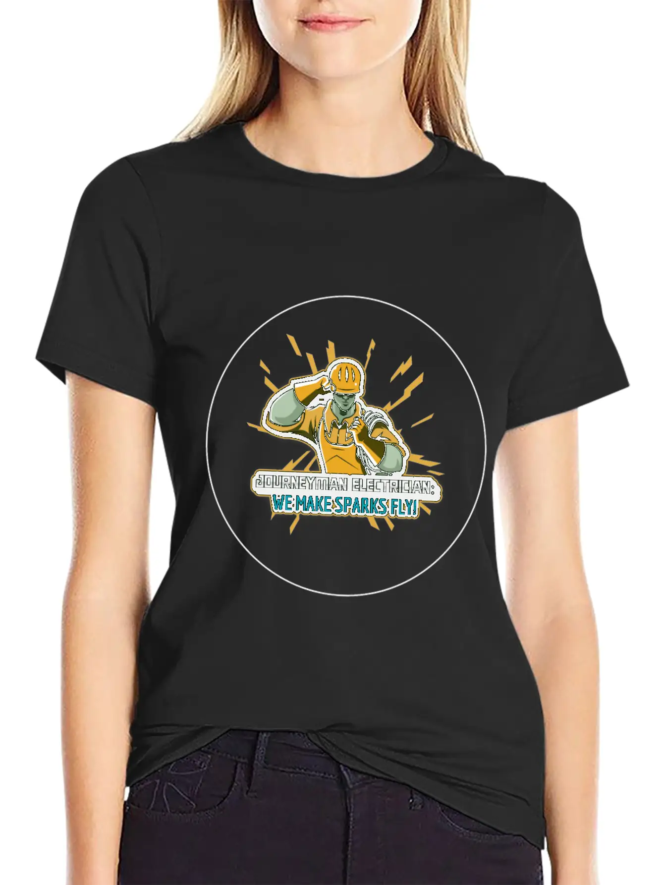 Journeyman Electrician: We Make Sparks Fly! Unisex Casual T-Shirt – Clean Design For Daily Comfort