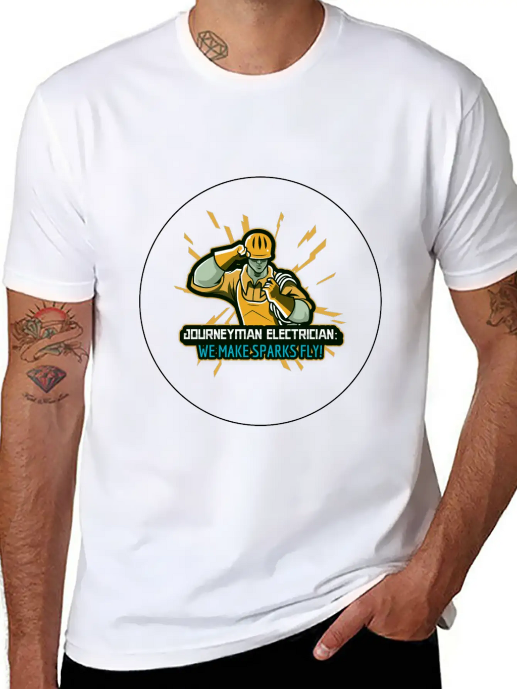 Journeyman Electrician: We Make Sparks Fly! Unisex Casual T-Shirt – Clean Design For Daily Comfort