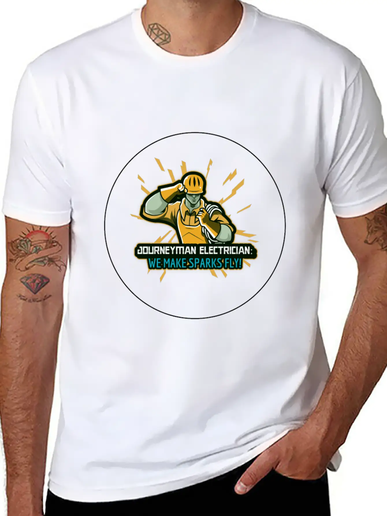 Journeyman Electrician: We Make Sparks Fly! Unisex Casual T-Shirt – Clean Design For Daily Comfort