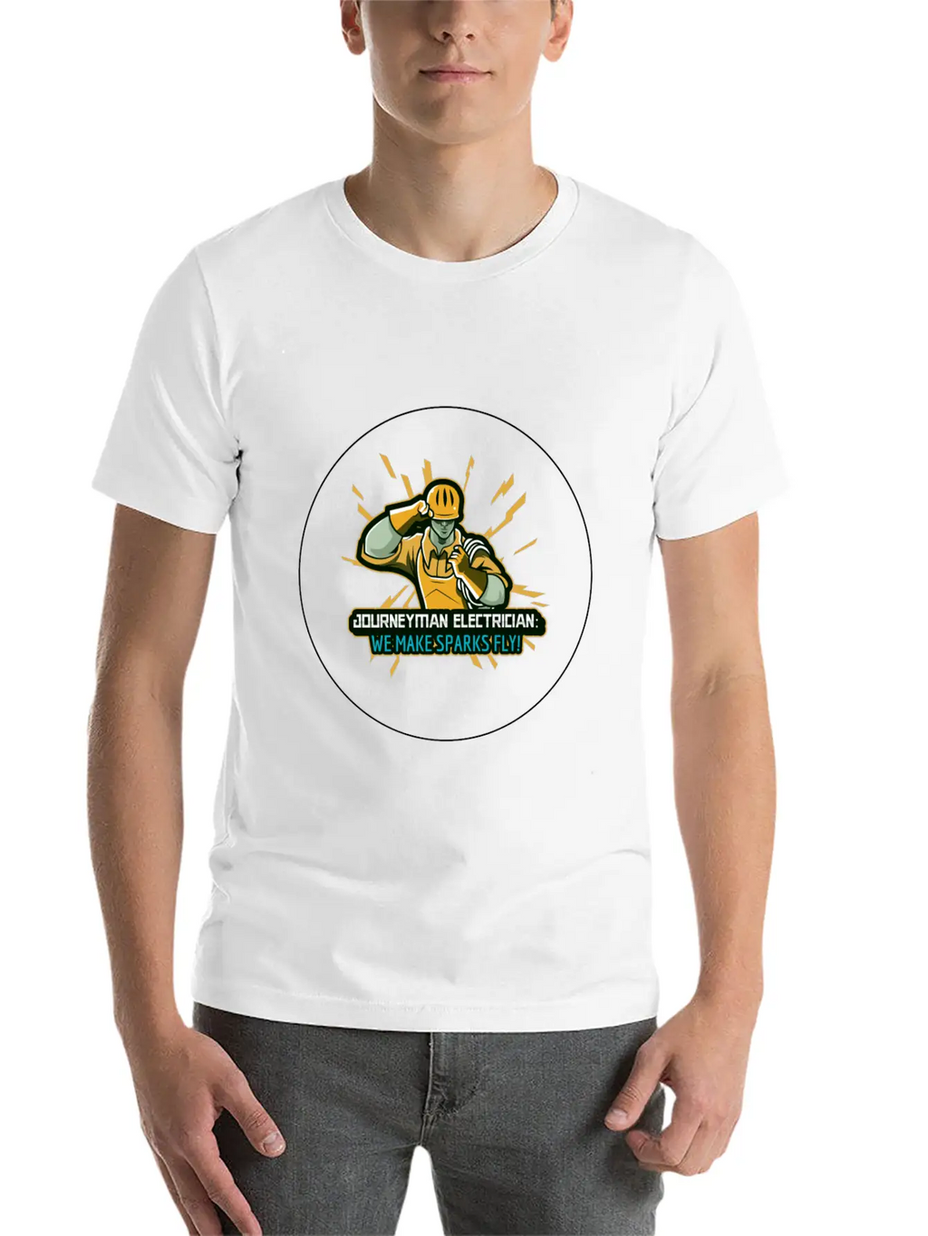Journeyman Electrician: We Make Sparks Fly! Unisex Casual T-Shirt – Clean Design For Daily Comfort