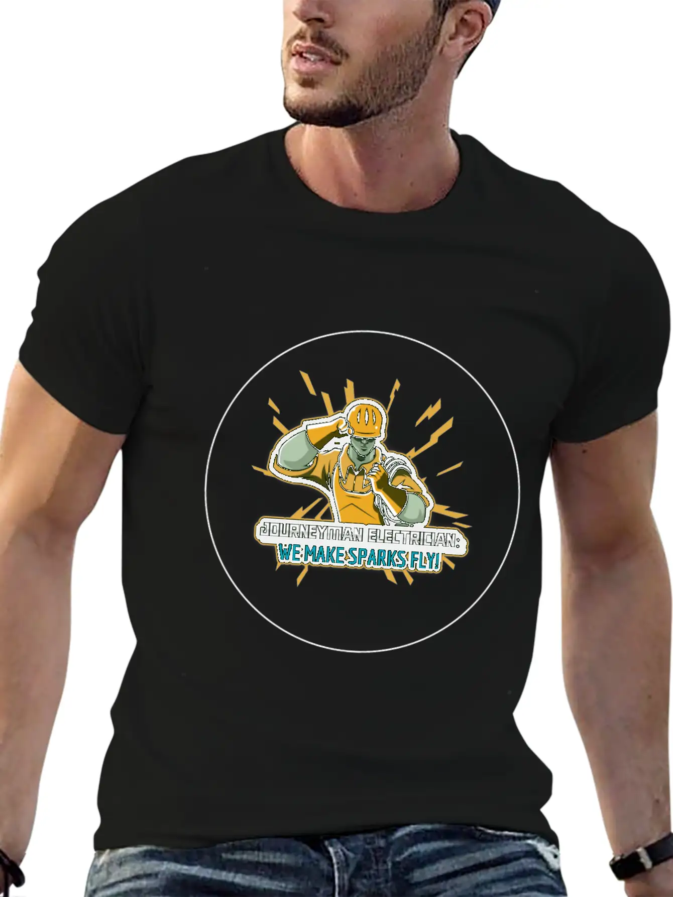 Journeyman Electrician: We Make Sparks Fly! Unisex Casual T-Shirt – Clean Design For Daily Comfort