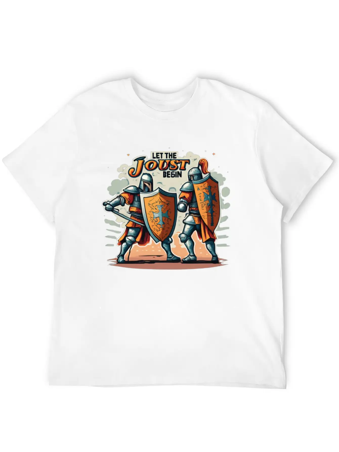 Jousting Knight Medieval Renaissance Armor Horse Classic Fit Graphic Tee For Daily Comfort – Unisex Cotton Shirt